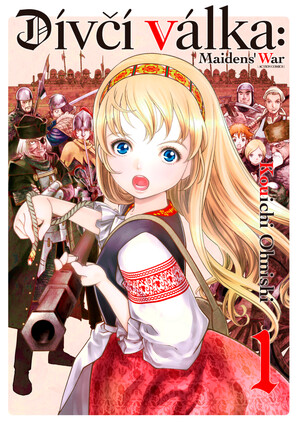 Cover image featuring a young blonde girl surrounded by soldiers
