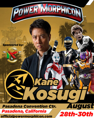 Guest announcement image of Kane Kosugi for Power Morphicon