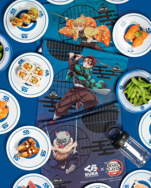 Demon Slayer Kura Sushi Cooling towel