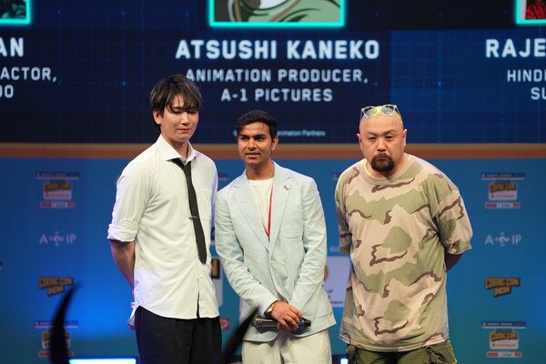 from-left-to-right-taito-ban-the-japanese-voice-behind-sung-jinwoo-rajesh-shukla-the-hindi-voice-behind-sung-jinwoo-and-a-1-pictures-producer-atsushi-kaneko