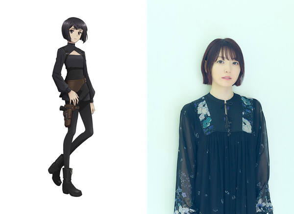 Character visual of Echika Hieda, alongside voice actress Kana Hanazawa