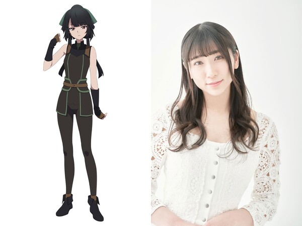 Jasmine character design and voice actor headshot