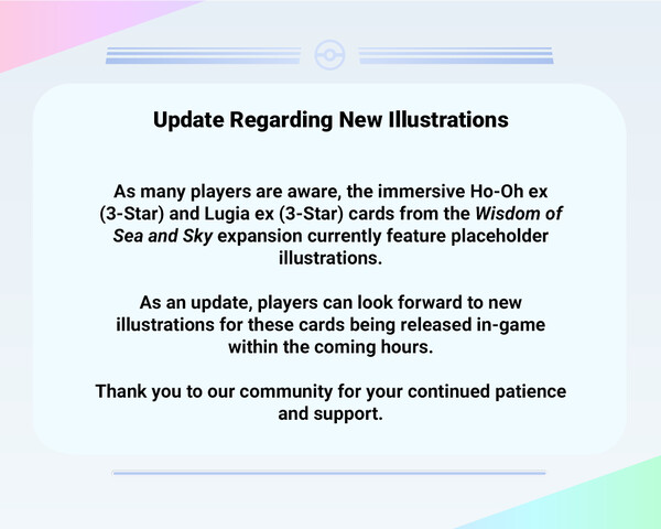 Pokémon Trading Card Game Pocket statement