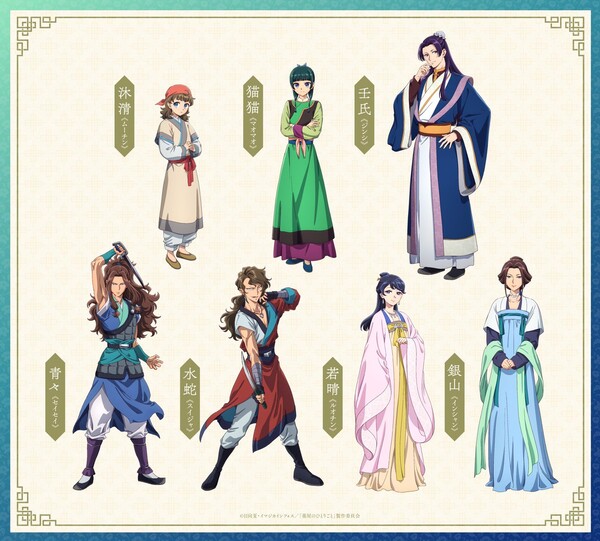 Character visuals for The Apothecary Diaries film
